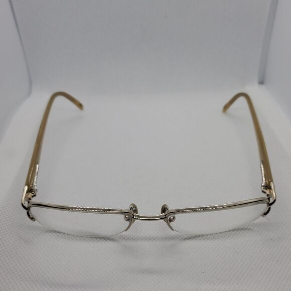 Safilo White & Gold Prescription Glasses Frames - Picture 2 of 7